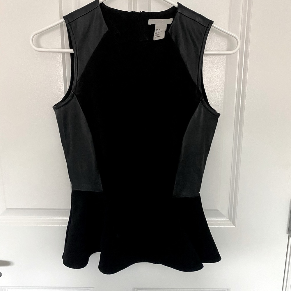 Black leather pendulum top